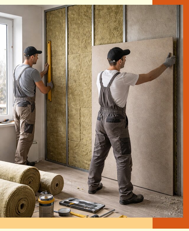 Шумоизоляция стен в Чистополе от 4608 руб/м2 — звукоизоляция стен под ключ | ТепломастерЧст