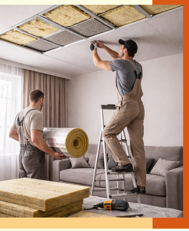 Шумоизоляция потолка в Чистополе от 2304 руб. под ключ | Профессионально — ТепломастерЧст