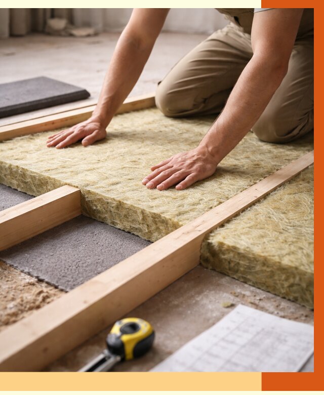 Шумоизоляция пола в Чистополе от 1280 руб./м² — профессиональная звукоизоляция | ТепломастерЧст