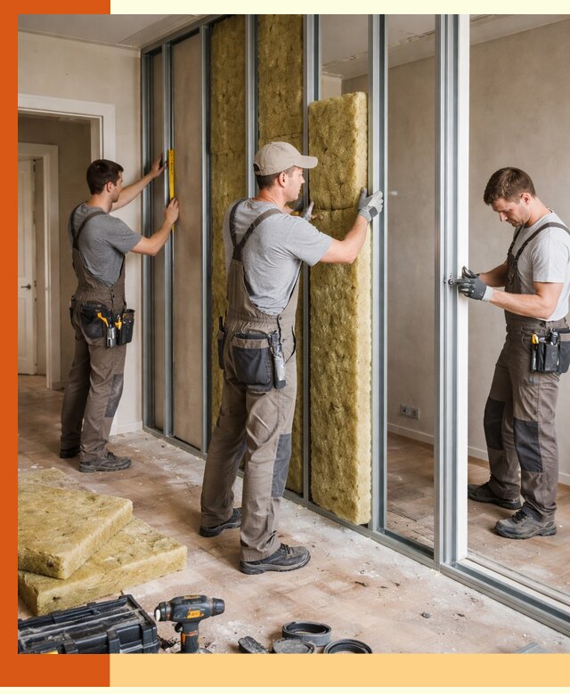 Шумоизоляция межкомнатных перегородок в Чистополе эффективно и надёжно