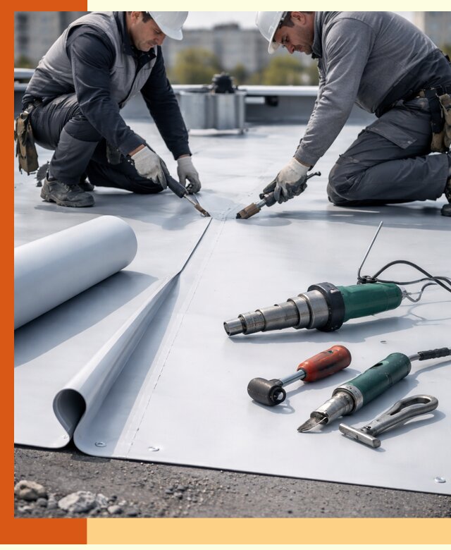 Гидроизоляция мембранной кровли в Чистополе: монтаж и ремонт быстро