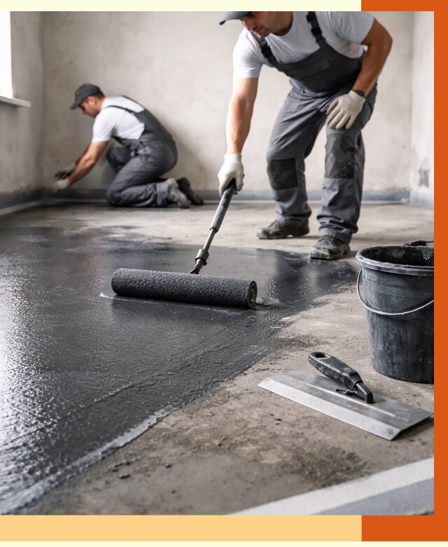 Профессиональная гидроизоляция пола в Чистополе от 8703 руб. под ключ | ТепломастерЧст