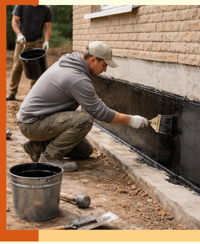 Гидроизоляция цоколя домов и зданий в Чистополе эффективными методами