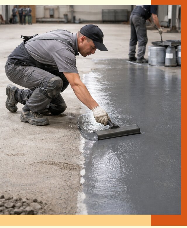 Гидроизоляция промышленного пола в Чистополе от 1229 руб./м2 — ТепломастерЧст специалисты под ключ