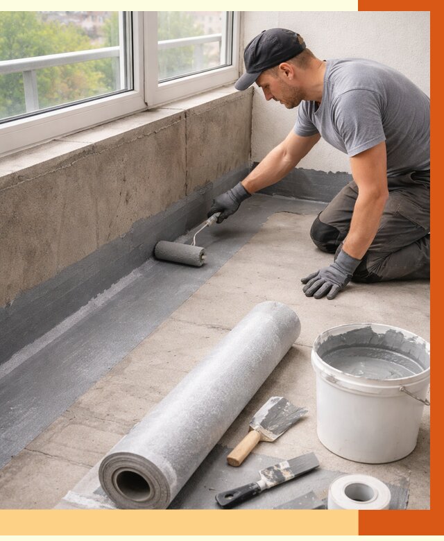 Профессиональная гидроизоляция балкона в Чистополе от 4300 руб. | ТепломастерЧст