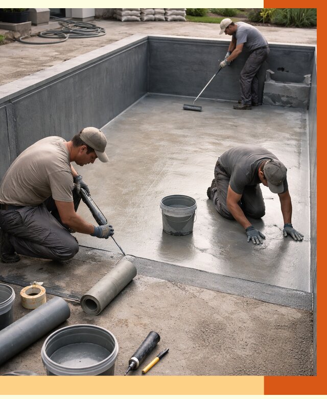 Профессиональная гидроизоляция бассейна в Чистополе от 6655 руб. за м2 | ТепломастерЧст