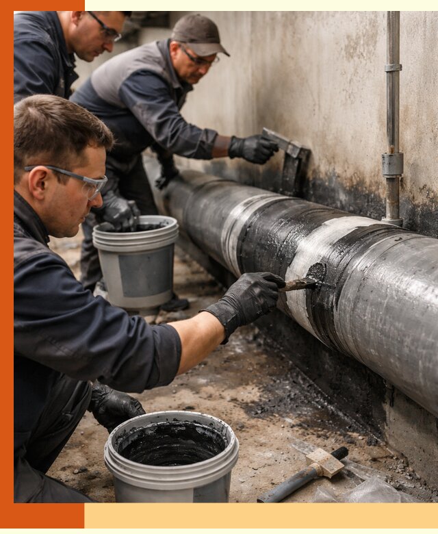 Гидроизоляция труб в Чистополе — защита и герметизация коммуникаций