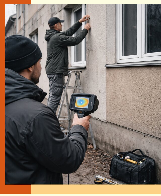 Тепловизионное обследование фасада в Чистополе для выявления дефектов