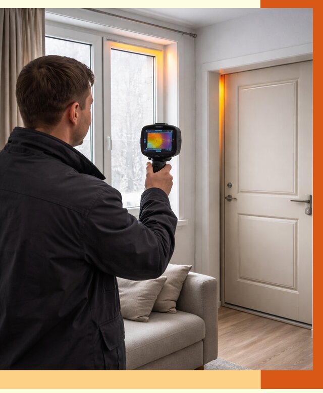 Тепловизионное обследование окон и дверей в Чистополе от 4608 руб. | ТепломастерЧст