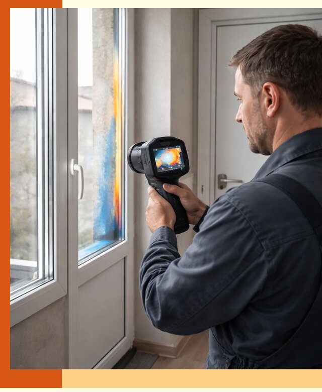 Тепловизионное обследование окон и дверей в Чистополе