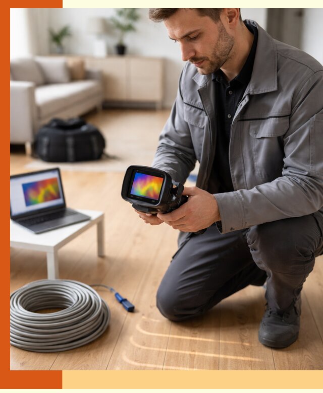 Тепловизионное обследование тёплого пола в Чистополе для точной диагностики