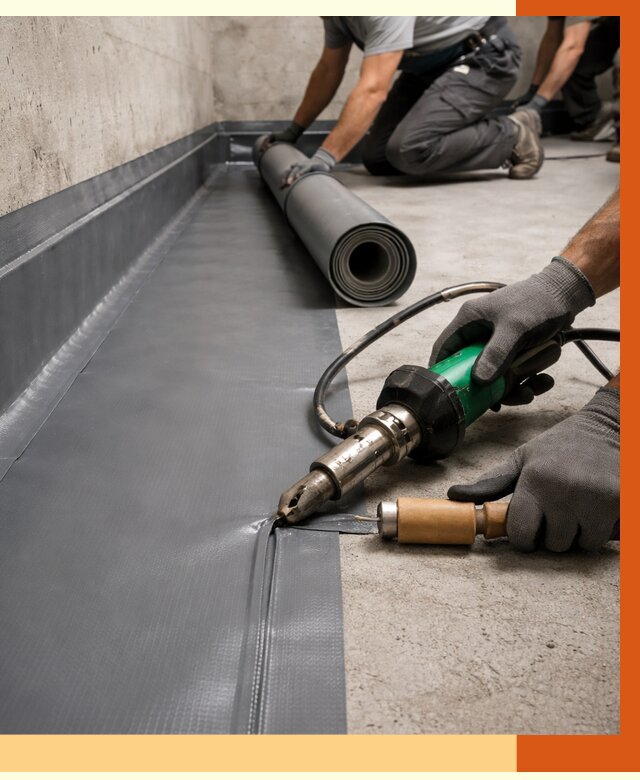 Монтаж гидроизоляционной мембраны в Чистополе от 1019 руб/м2 | ТепломастерЧст