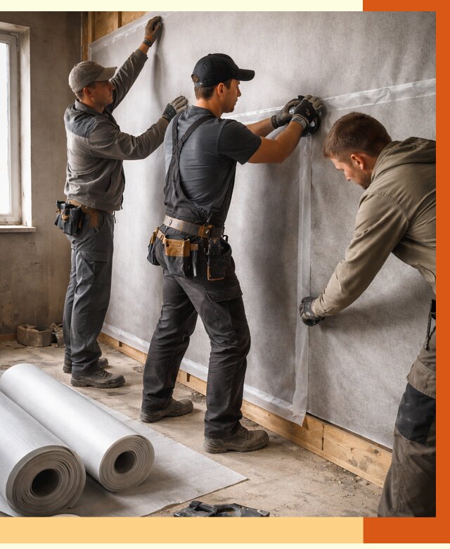 Монтаж ветроизоляции в Чистополе от 4608 руб./м2 — профессионально | ТепломастерЧст