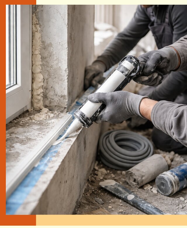 Герметизация стыков и примыканий зданий в Чистополе